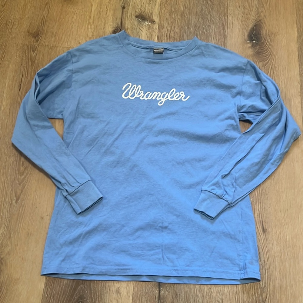 Wrangler Youth Large Long Sleeve Long Sleeve Unisex T-Shirt Gildan